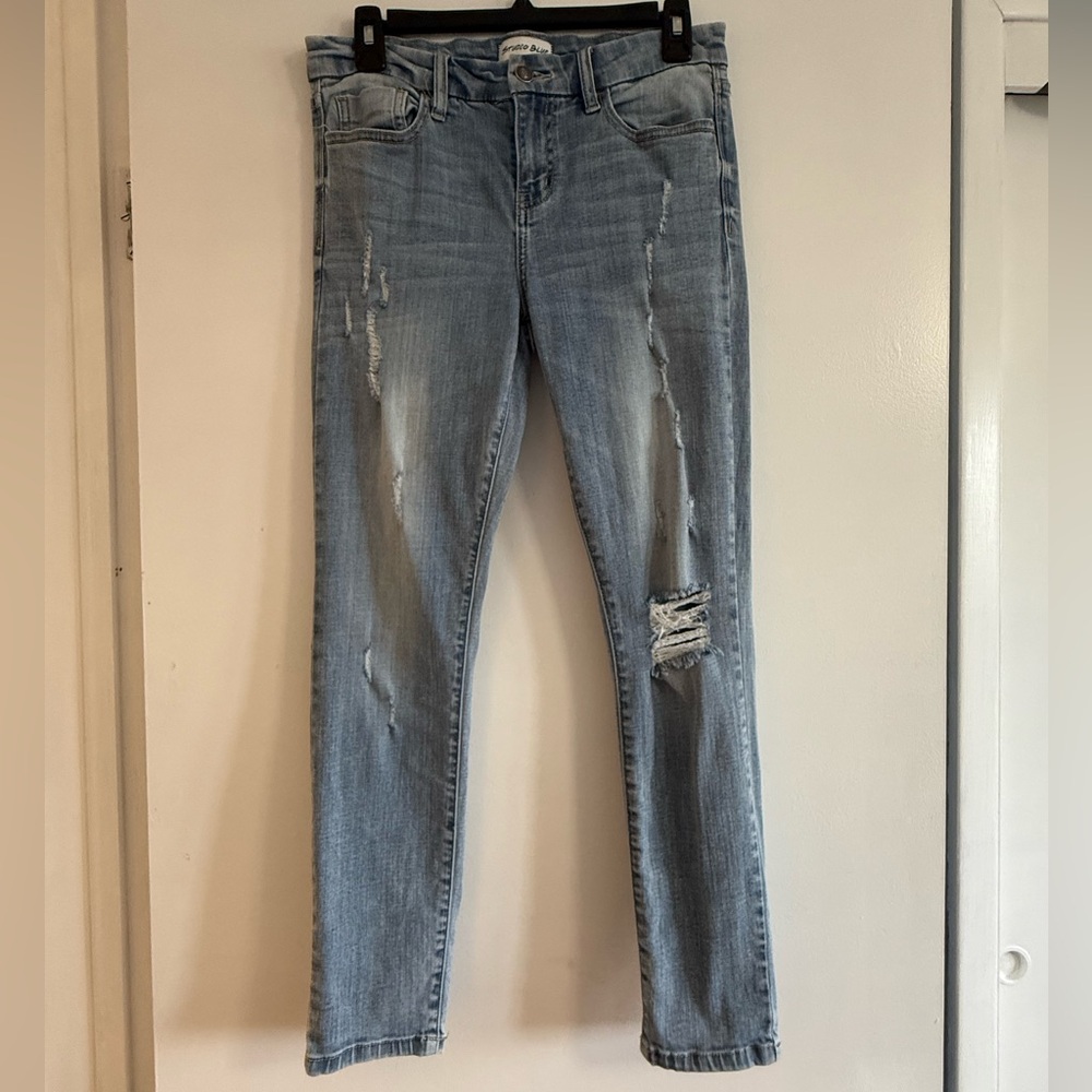 Studio Blue Distressed Skinny Jeans